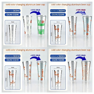 Cốc bia nhôm đổi màu lạnh