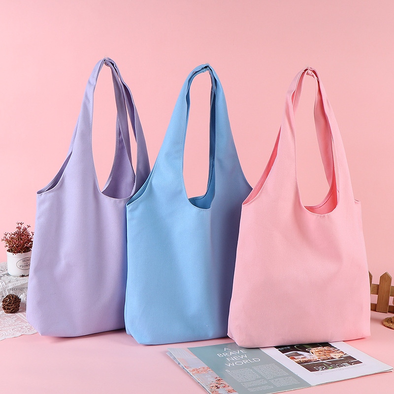Túi tote vải vai tùy chỉnh đầy màu sắc