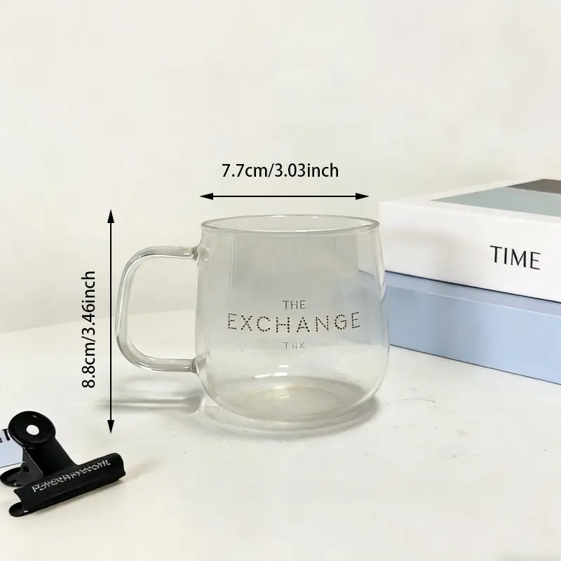 Cốc thủy tinh hình quả trứng tùy chỉnh có tay cầm
