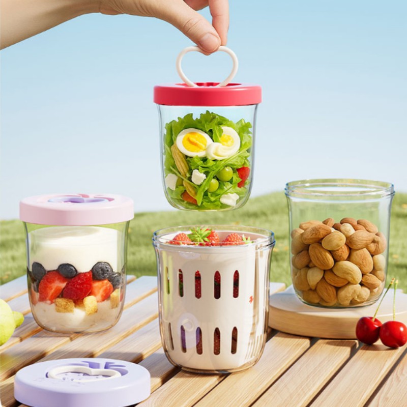Cốc đựng rau trộn hai lớp