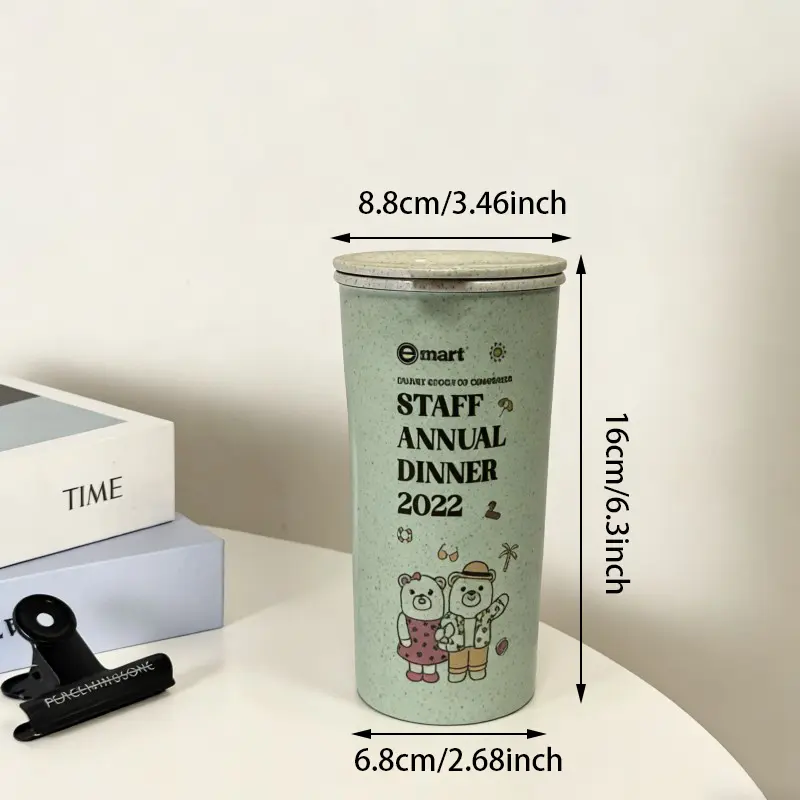 Cốc rơm lúa mì hai lớp