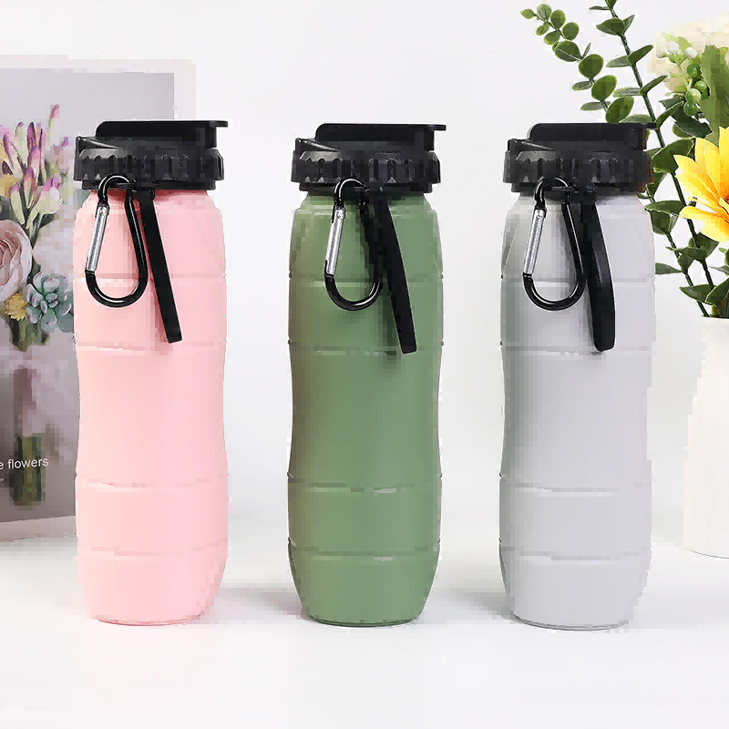 Chai nước thể thao silicon có thể gập lại di động
