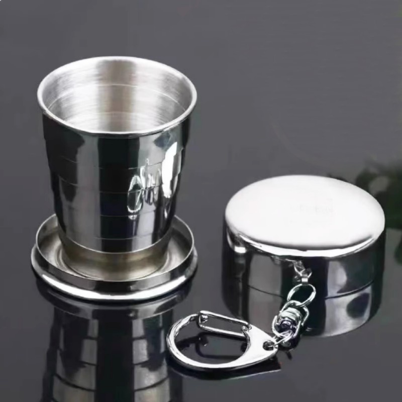 Cốc du lịch bằng thép không gỉ có thể gập lại di động